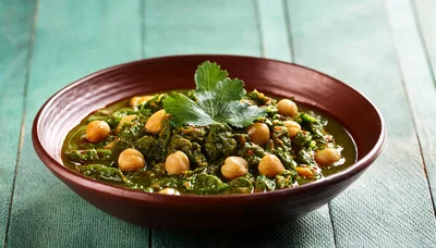 Bowl Of Spinach And Chickpea Curry