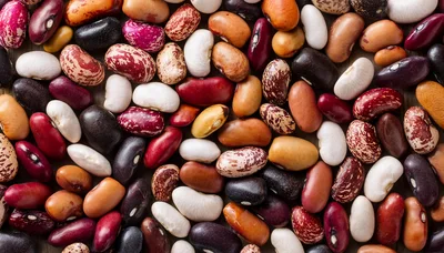 Assorted Raw Dried Beans Background