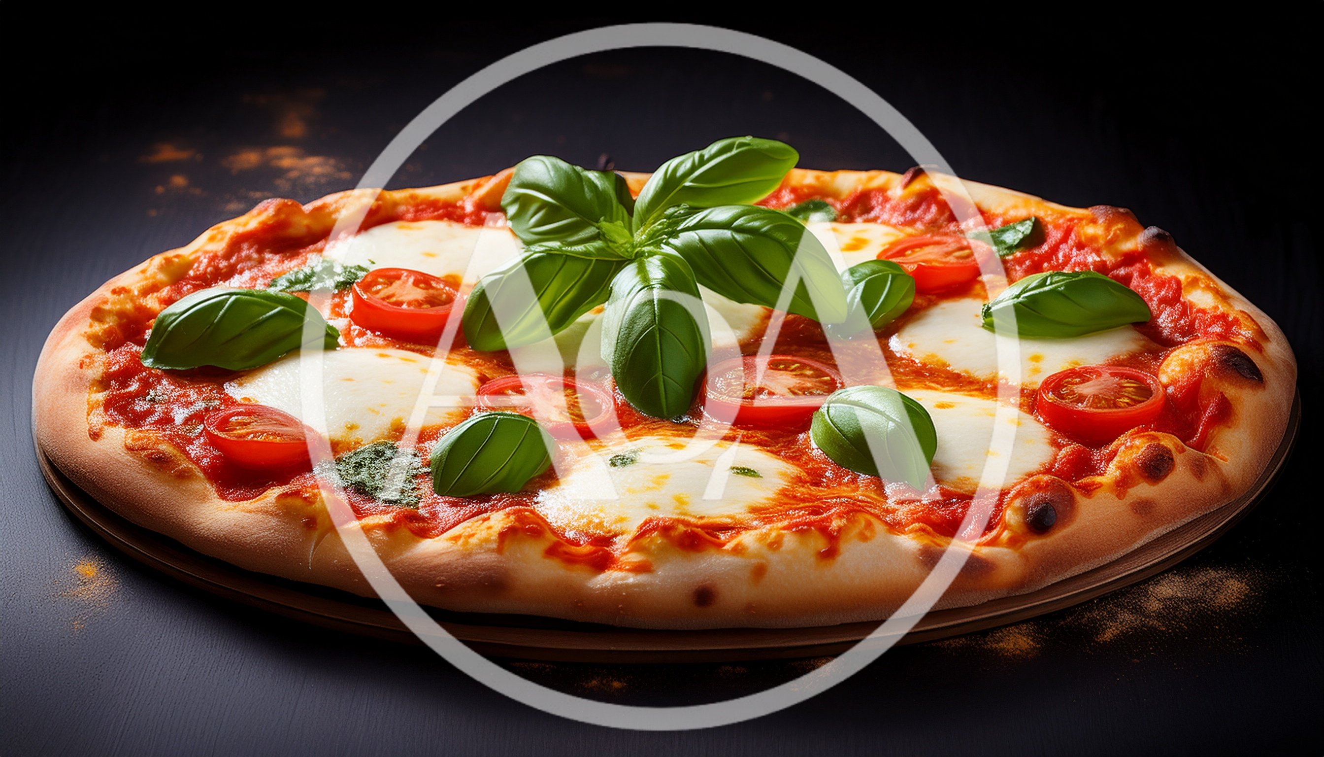 Fresh Margherita Pizza With Basil And Tomatoes