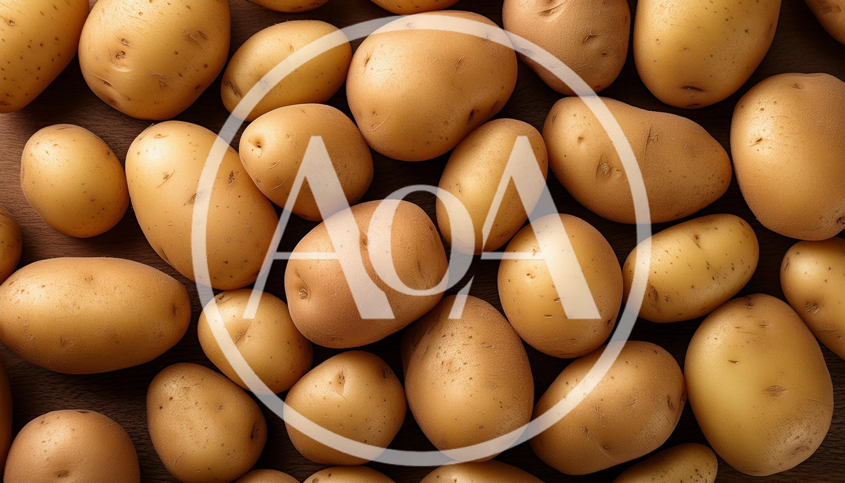 Fresh Raw Potatoes Scattered On Wooden Surface