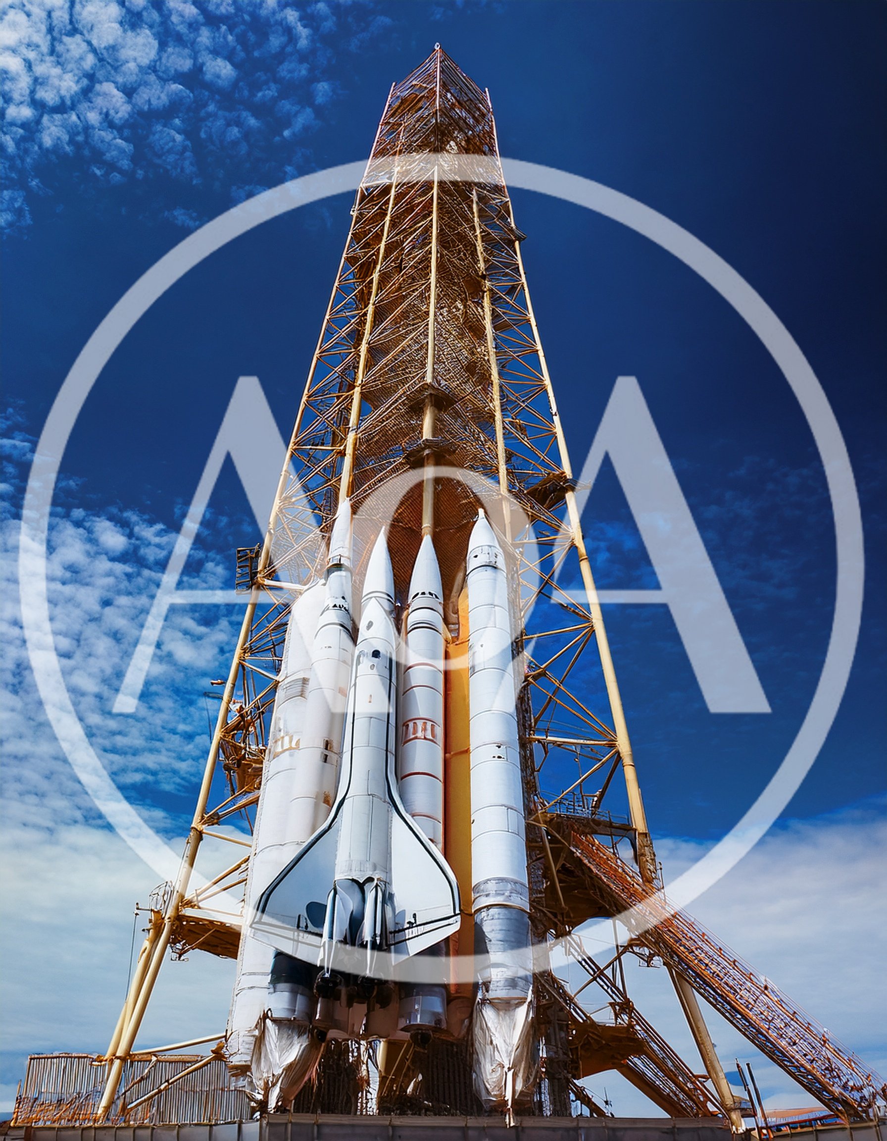 Space Shuttle Launch Vehicle On Launch Pad