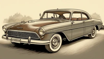 Vintage Classic Sedan Car Illustration