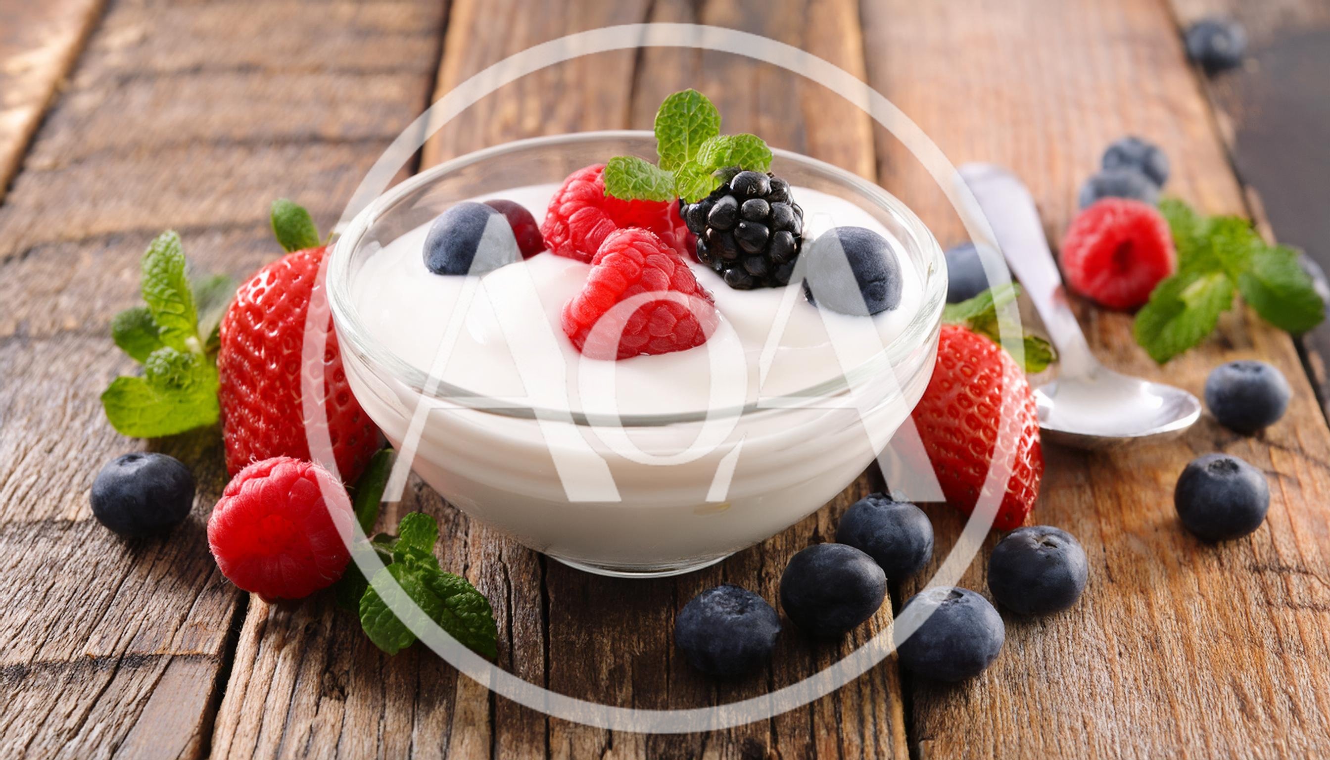 Bowl Of Fresh Yogurt With Mixed Berries