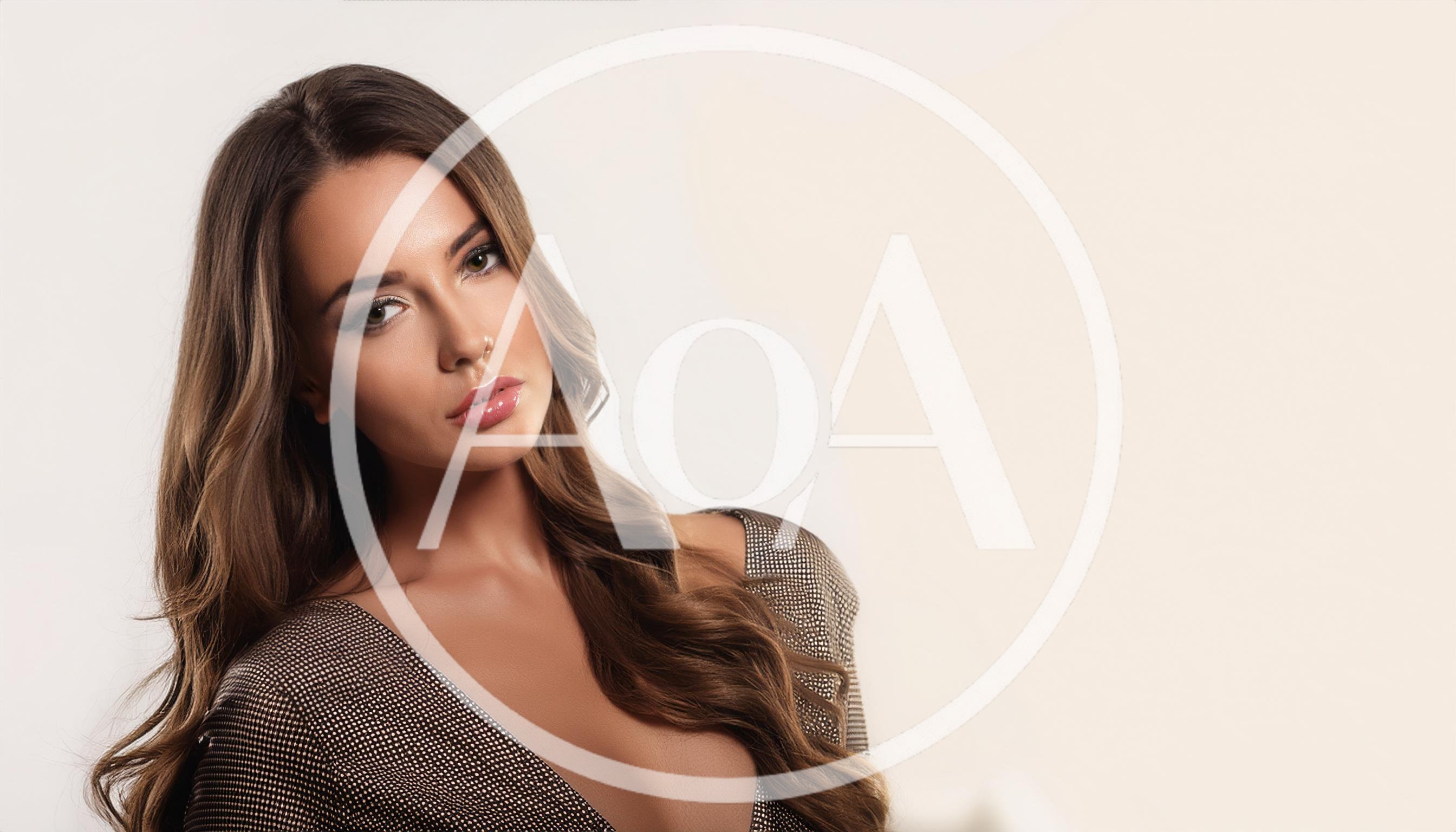 Portrait Of A Beautiful Woman With Wavy Hair