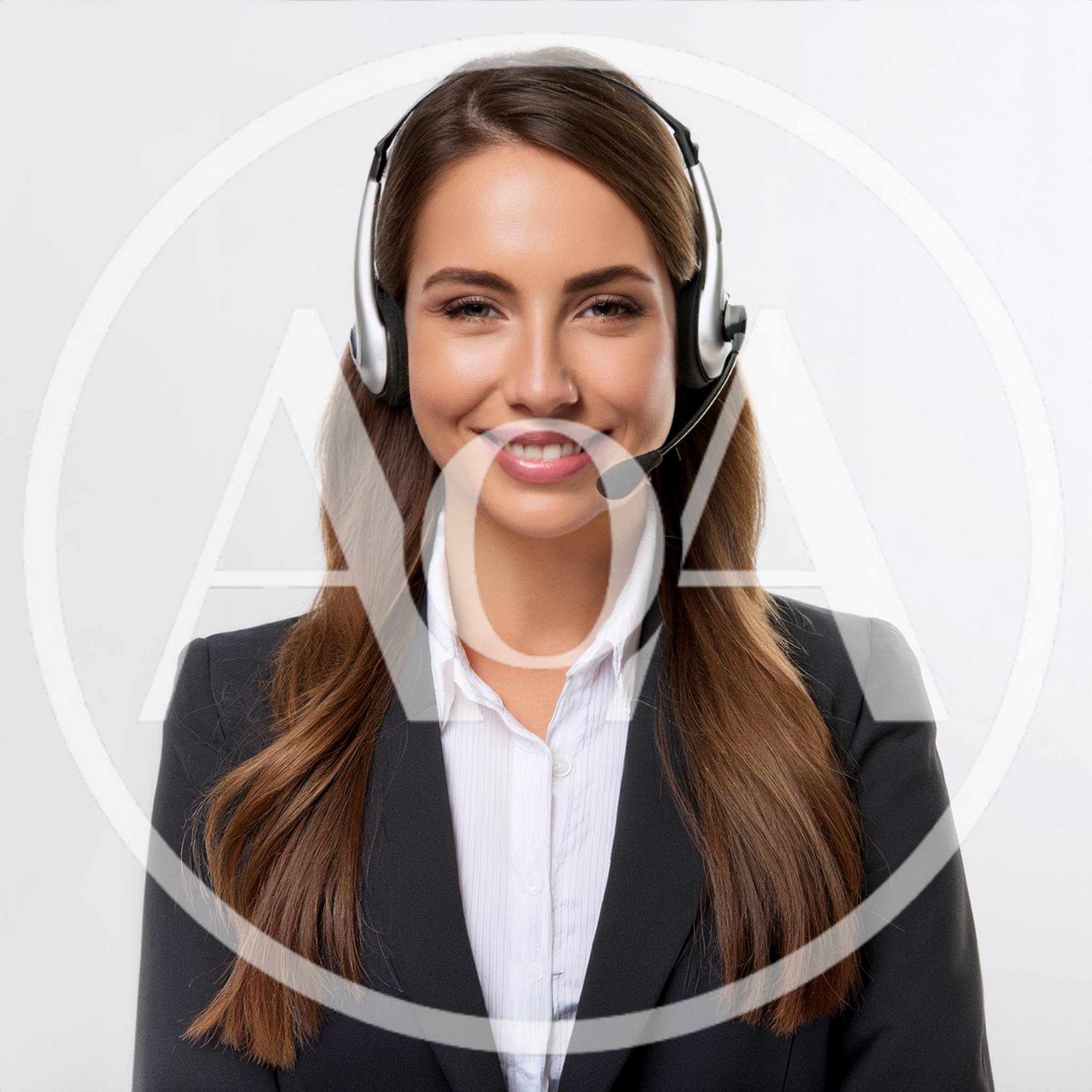 Professional Customer Service Representative Wearing Headset