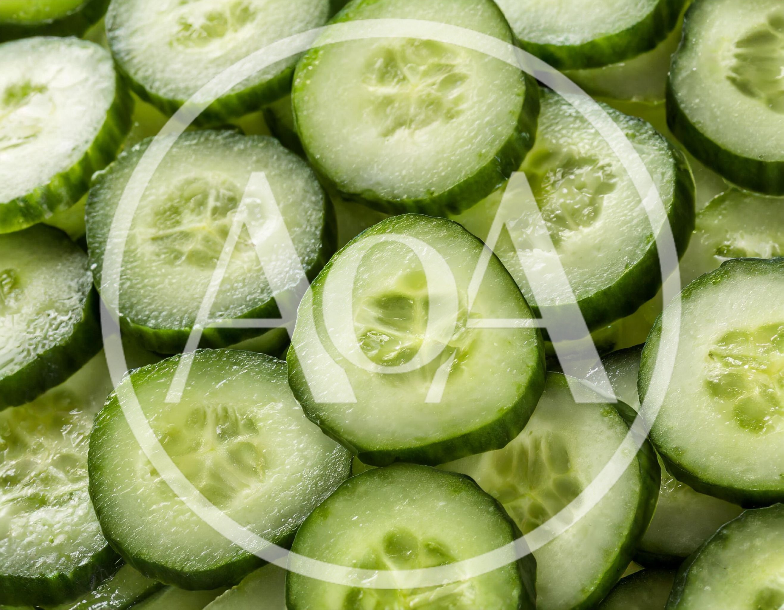 Fresh Sliced Cucumber Rounds Background