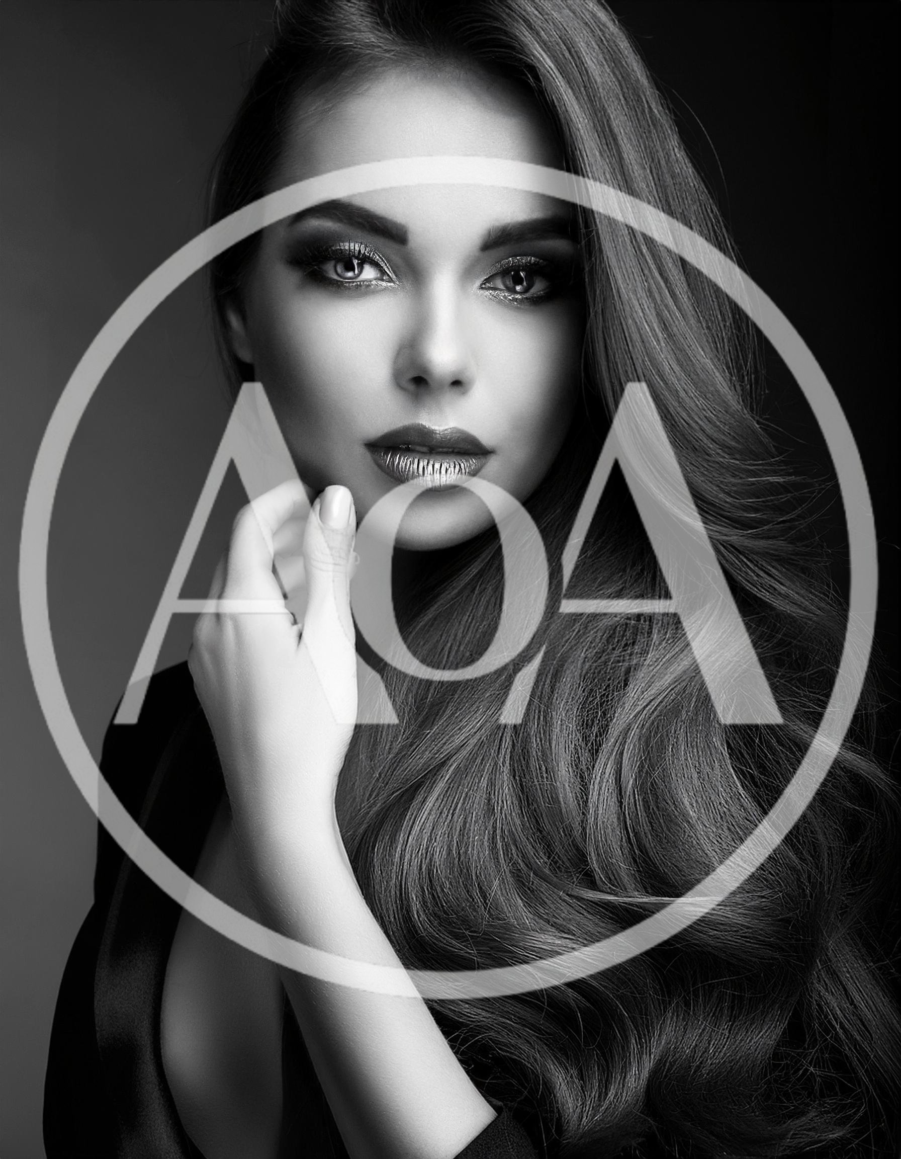 Portrait Of A Beautiful Woman With Long Wavy Hair