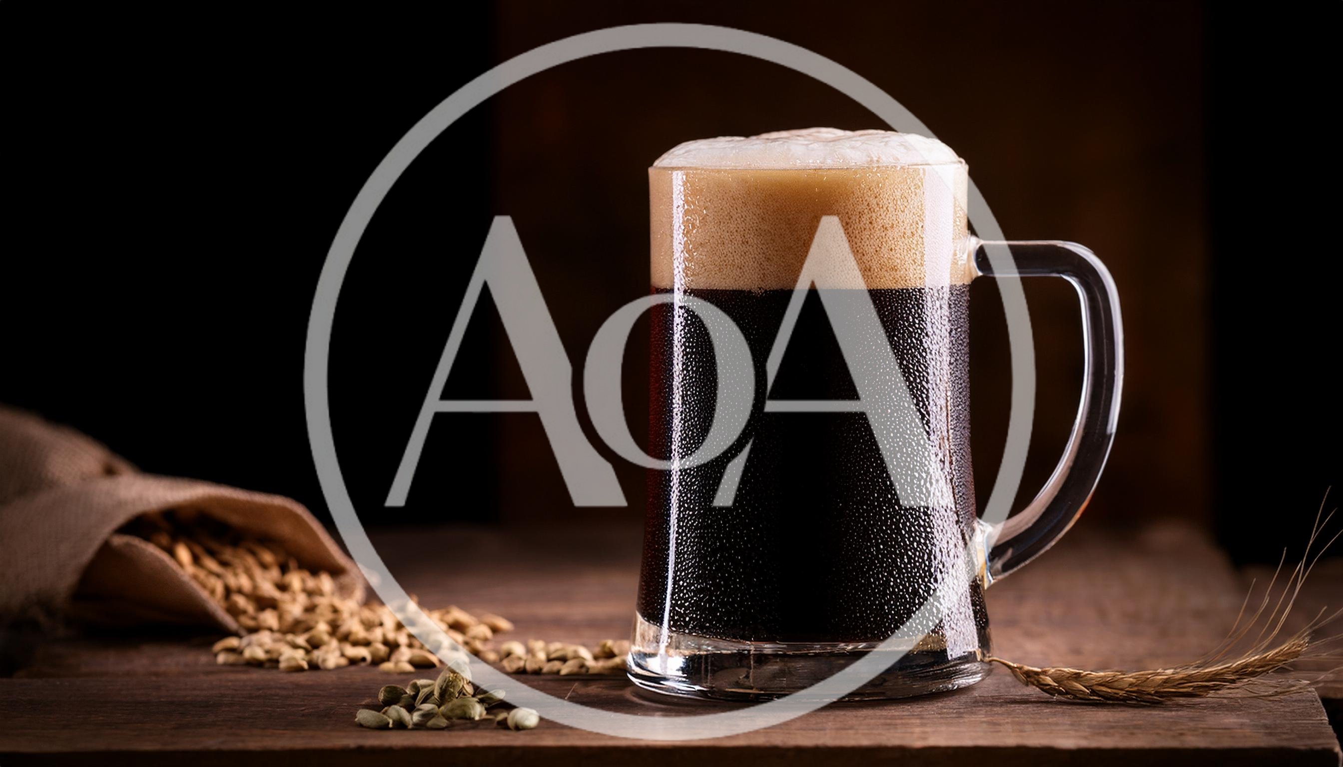 Cold Glass Of Dark Stout Beer With Cardamom Pods