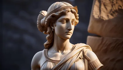 Classical Marble Statue Of A Greek Goddess