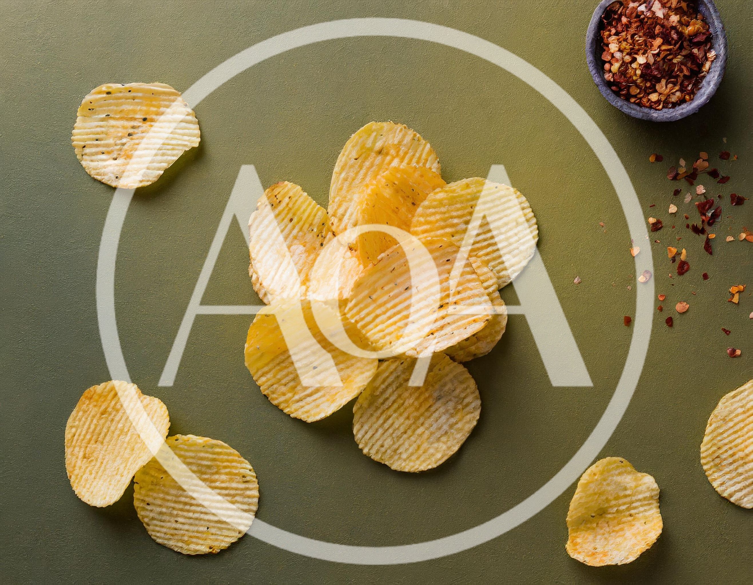 Ruffled Potato Chips With Red Chili Flakes