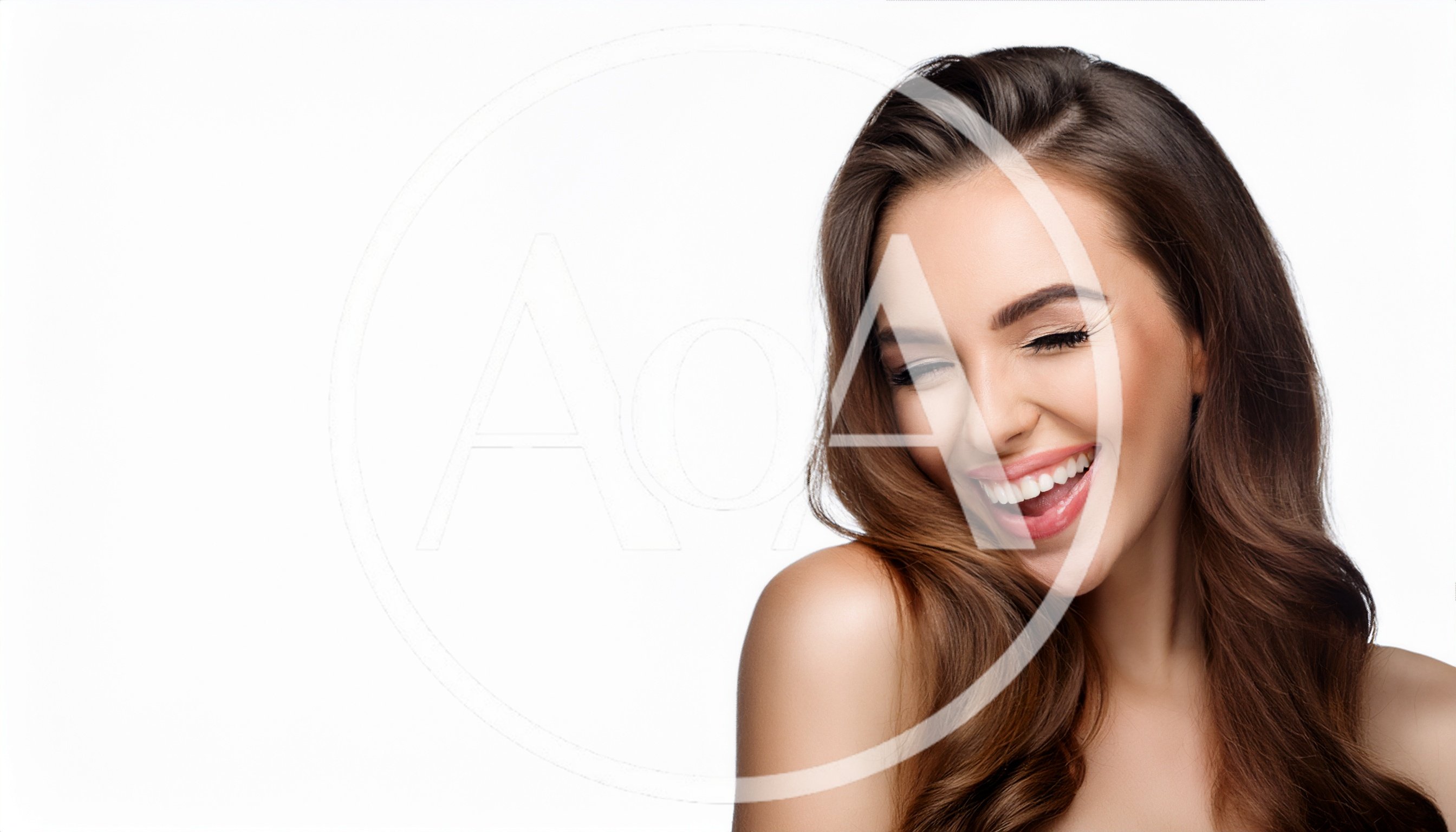 Beautiful Young Woman Laughing With Eyes Closed