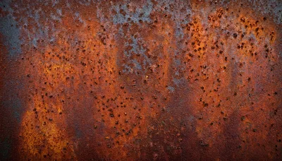 Close Up Texture Of Heavily Corroded Rusty Metal Surface