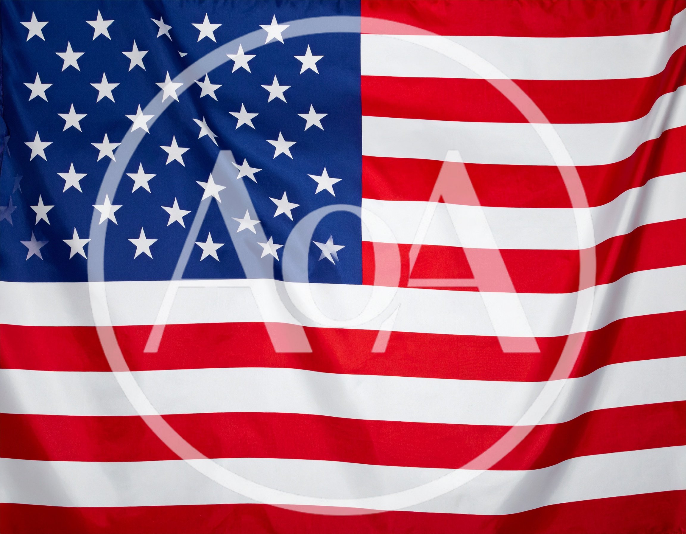 Waving American Flag With Fabric Texture
