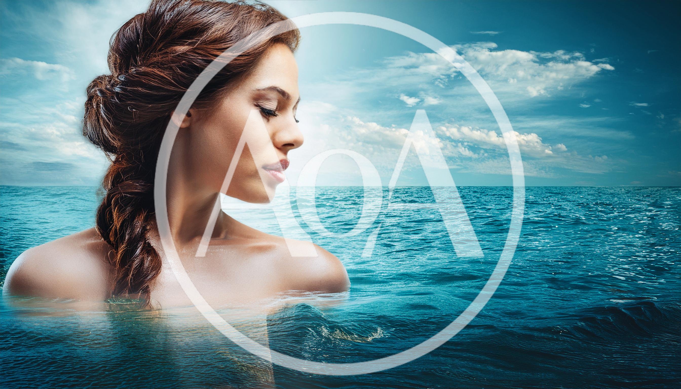 Beautiful Woman Emerging From The Ocean