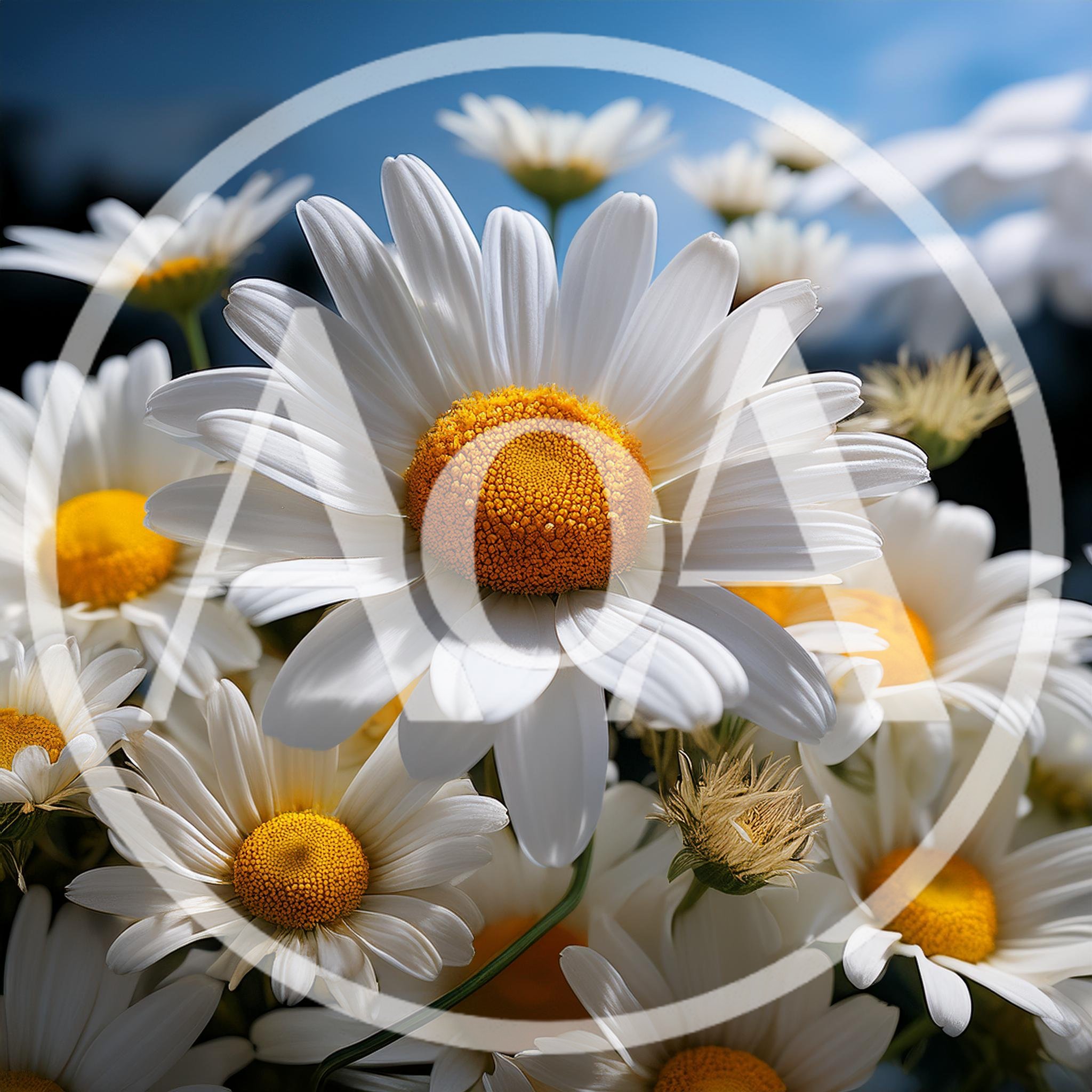 Close Up Of Vibrant White Daisy Flowers
