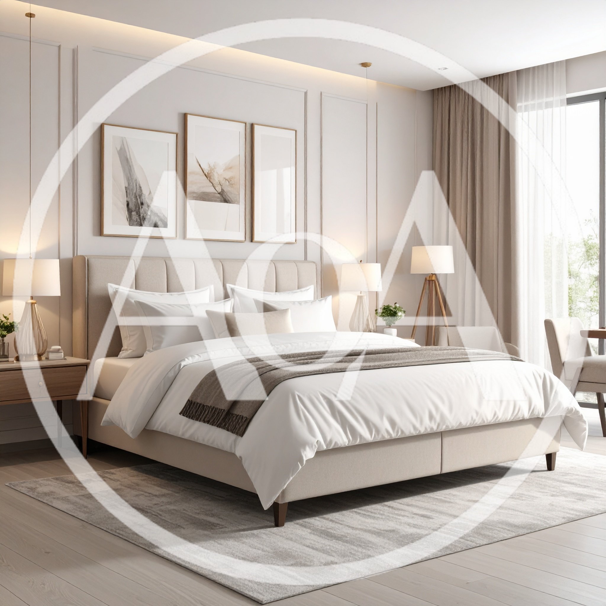 Modern Minimalist Bedroom Interior With Neutral Tones