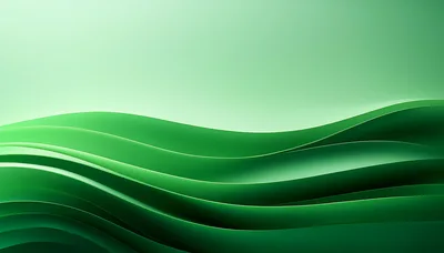 Abstract Green Wavy Layers Background