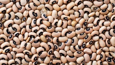 Top View Of Dried Black Eyed Peas
