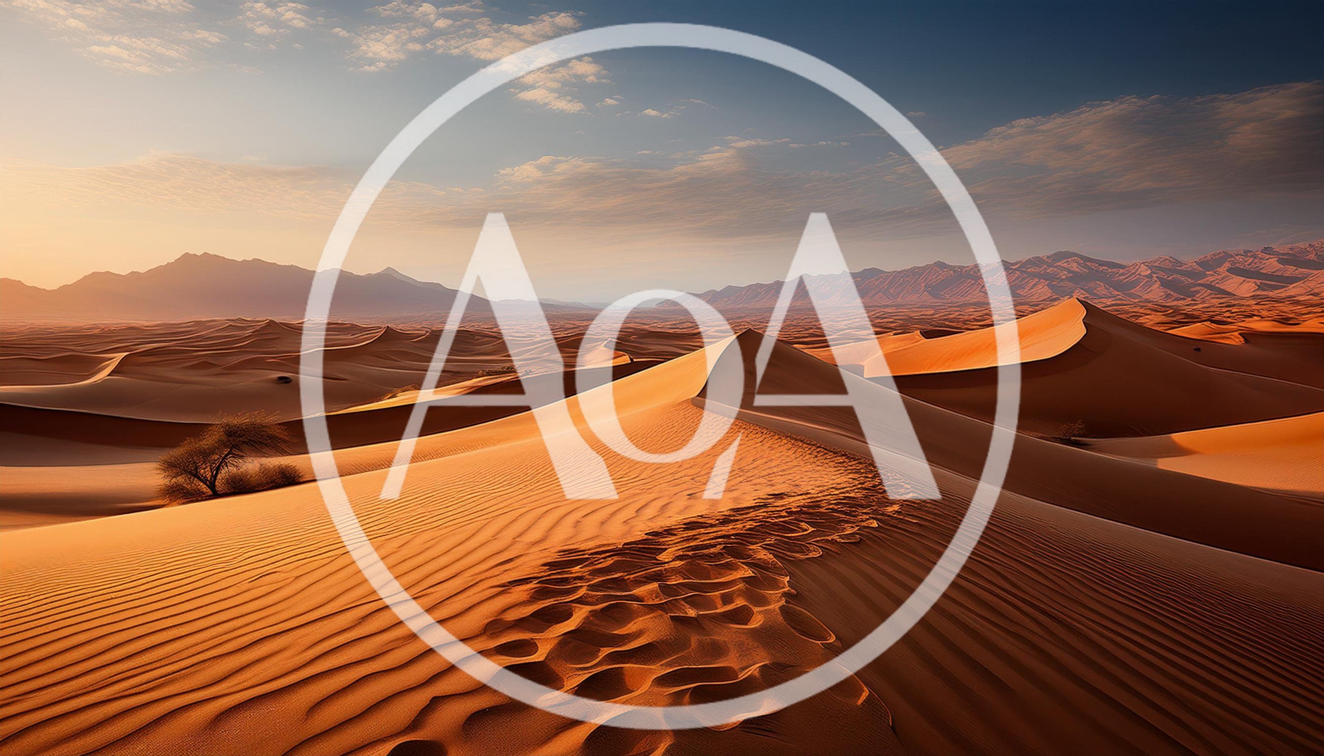 Golden Sand Dunes Under A Vast Desert Sky
