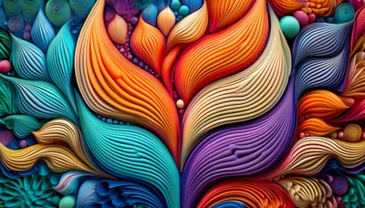 Abstract Colorful Paper Quilling Art Background