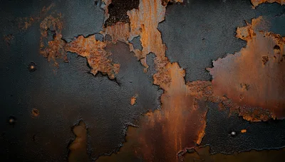 Close Up Of Heavily Corroded Weathered Metal Surface