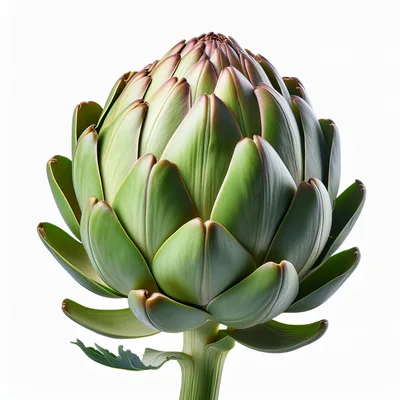Fresh Globe Artichoke Isolated On White Background