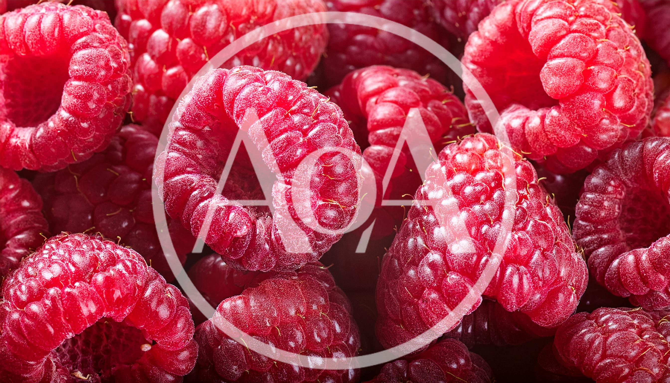 Fresh Ripe Raspberries Close Up Background