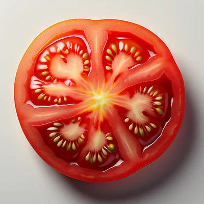 Cross Section Of A Fresh Red Tomato