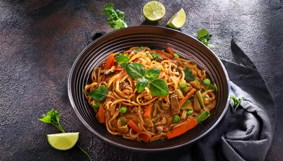 Bowl Of Vegetable Stir Fry Noodles