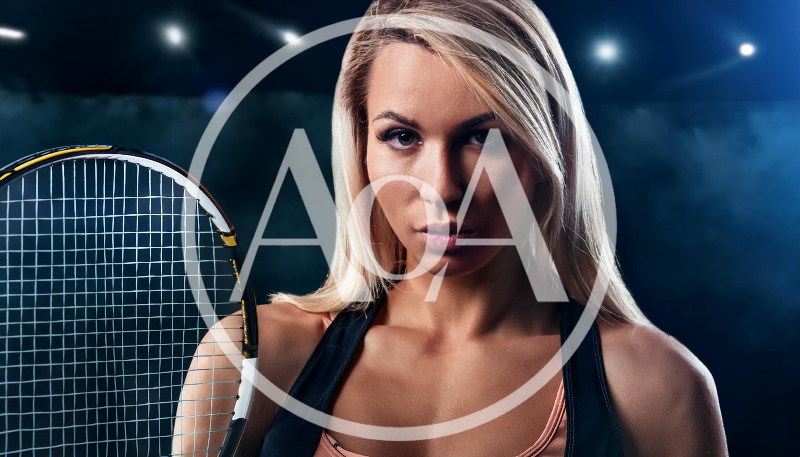 Portrait Of A Focused Female Tennis Player