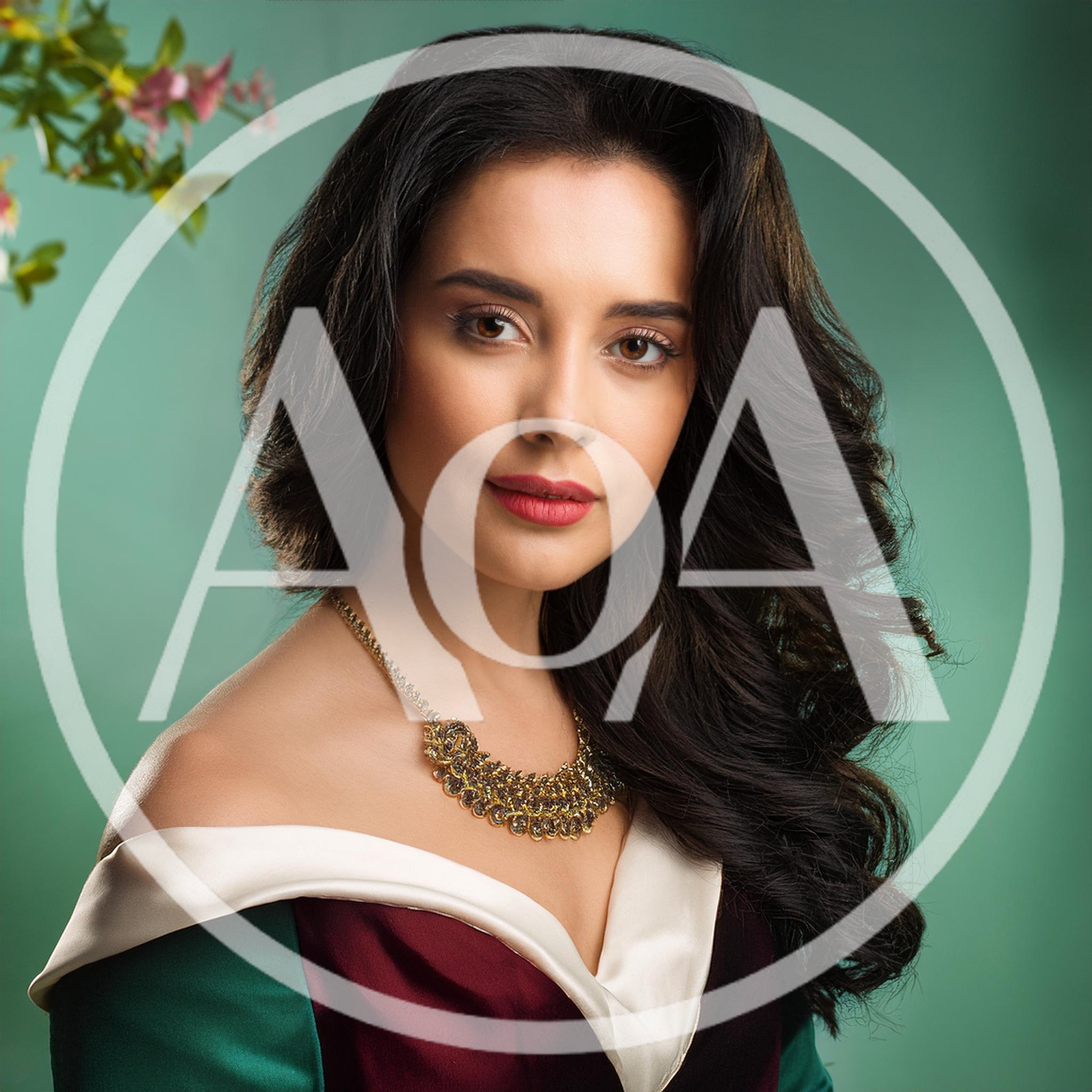 Portrait Of A Beautiful Woman In Elegant Evening Wear