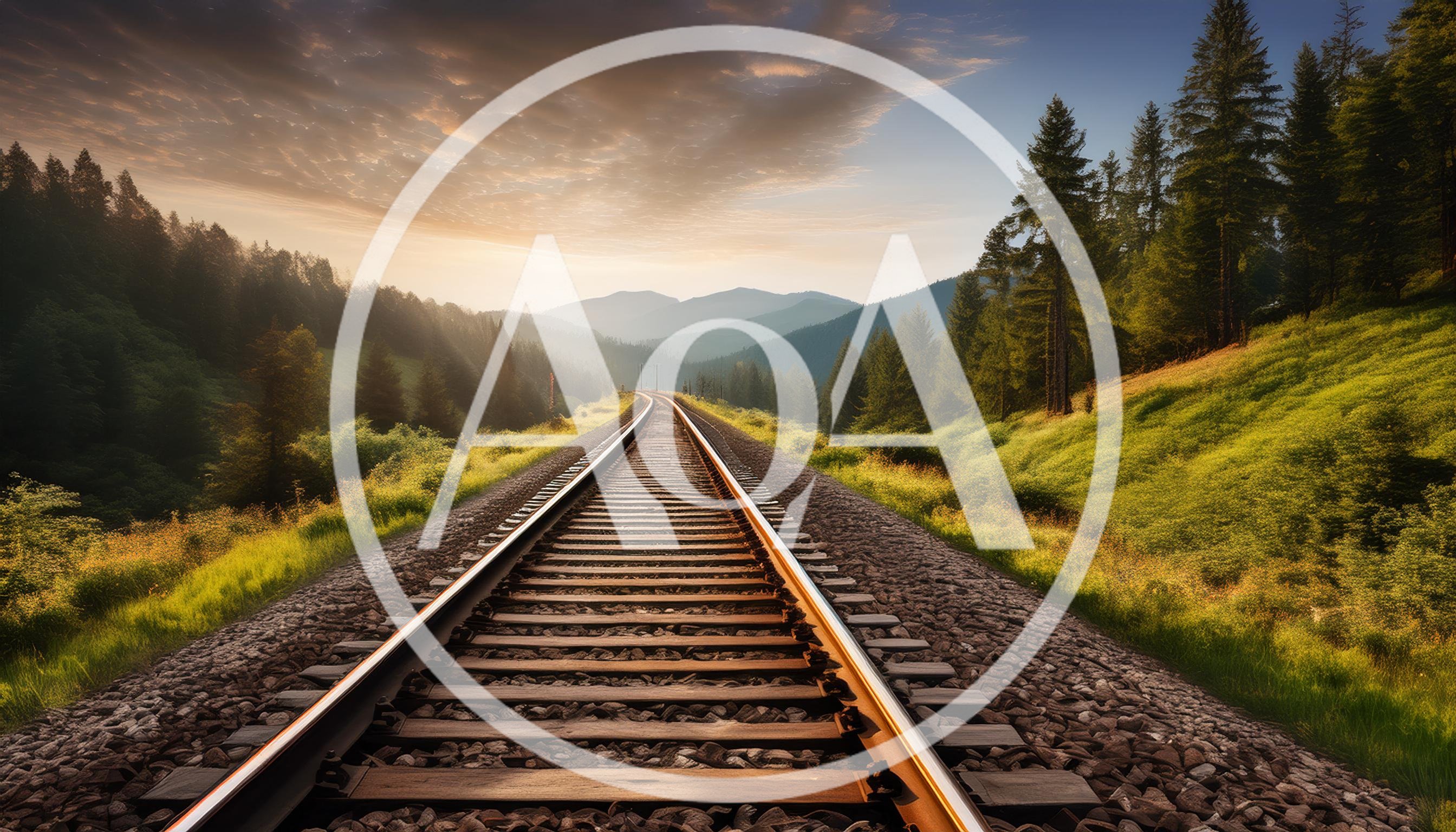 Scenic Railway Tracks Through A Mountainous Forest Landscape