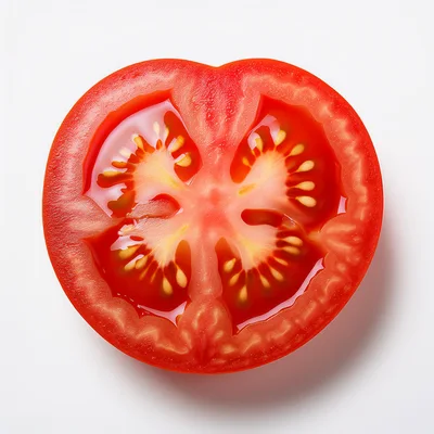 Cross Section Of A Fresh Red Tomato