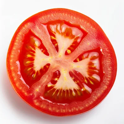 Cross Section Of A Fresh Red Tomato