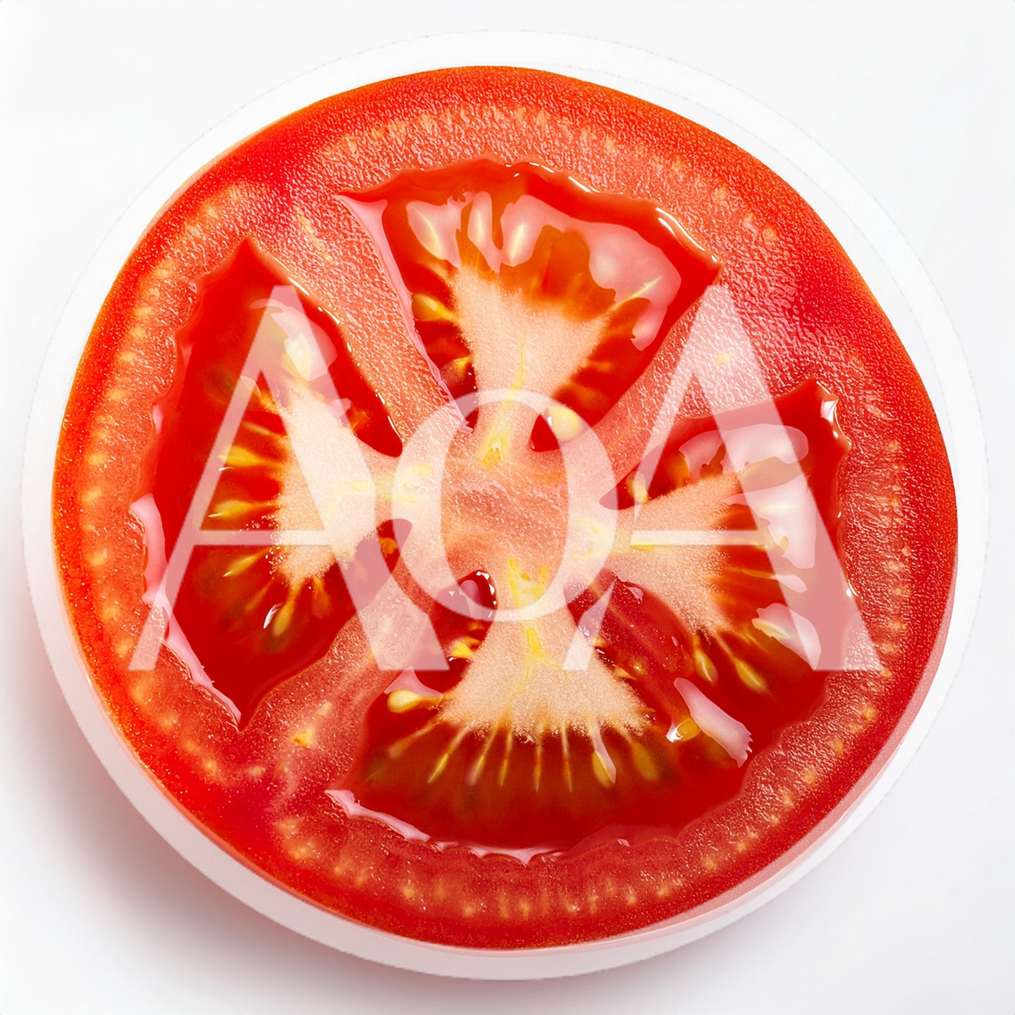 Cross Section Of A Fresh Red Tomato