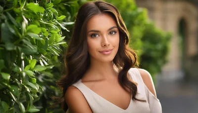 Portrait Of A Beautiful Young Woman Outdoors
