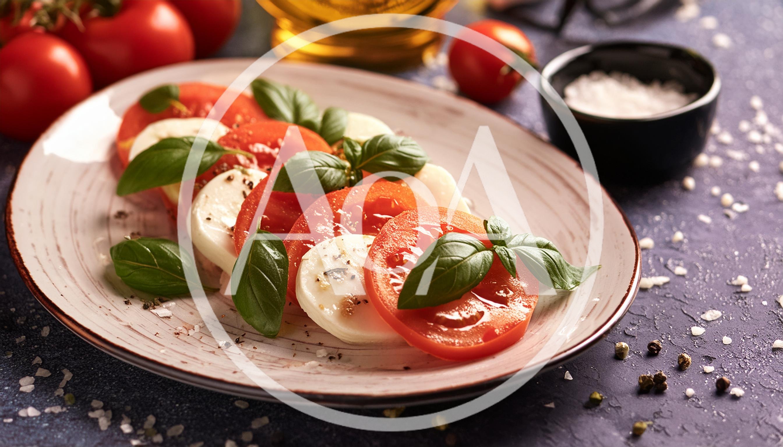 Caprese Salad With Fresh Mozzarella And Tomato Slices