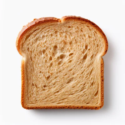 Single Slice Of Toasted White Bread