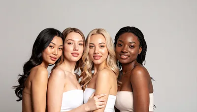 Diverse Group Of Women With Natural Skin