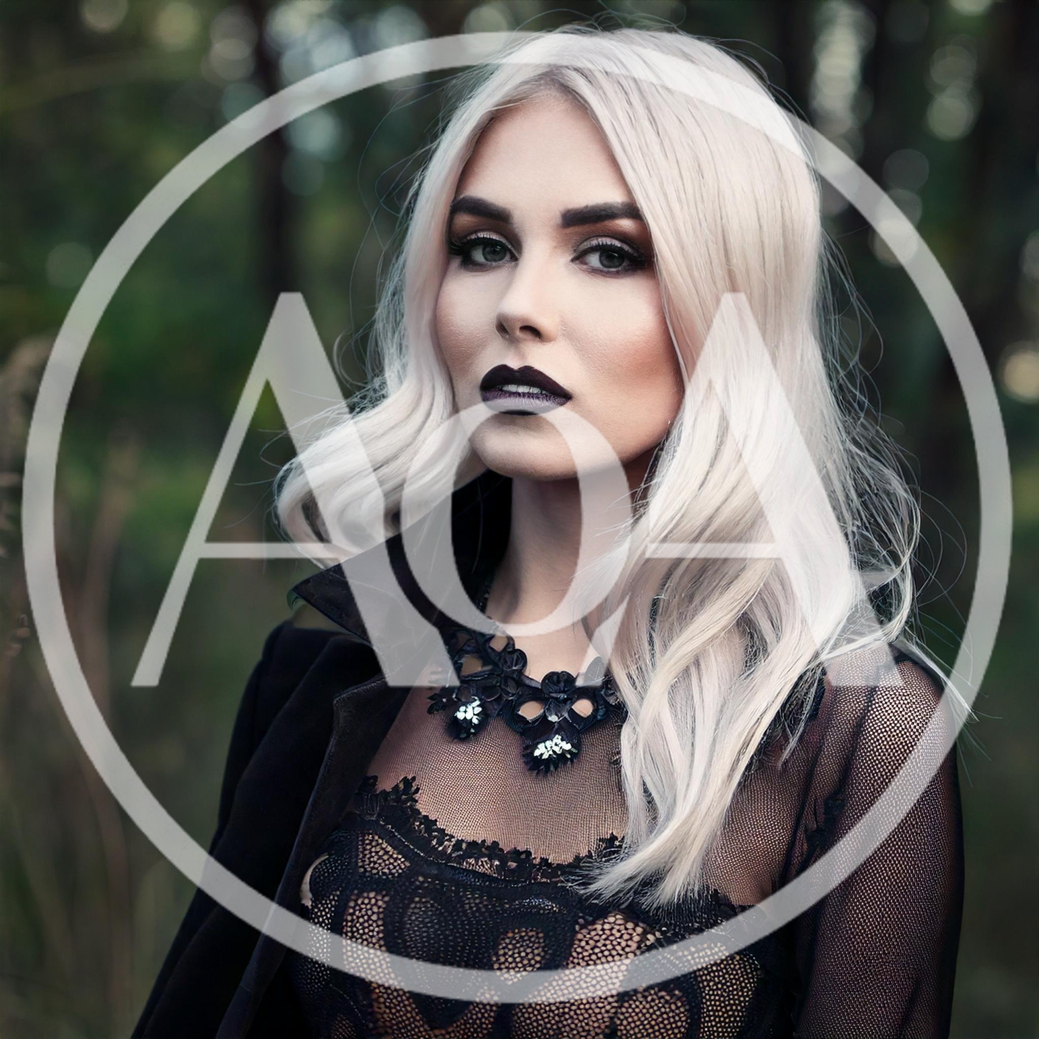 Portrait Of A Gothic Woman With Platinum Blonde Hair