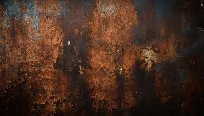 Weathered Metal Surface With Heavy Rust Texture