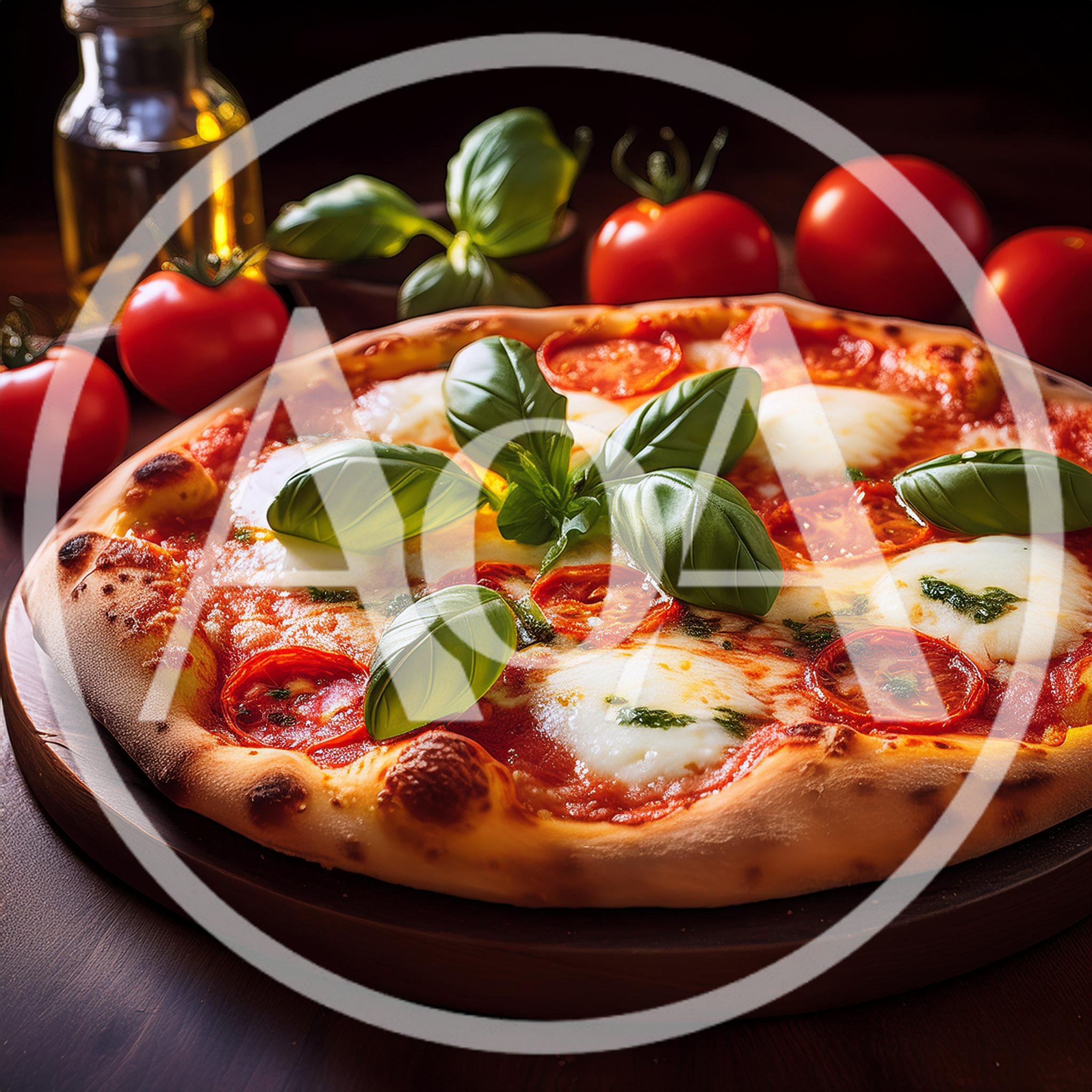 Fresh Margherita Pizza With Basil And Tomatoes