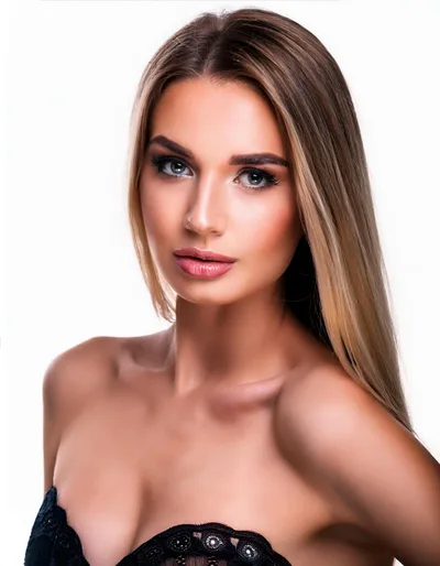 Portrait Of A Beautiful Young Woman With Blonde Hair