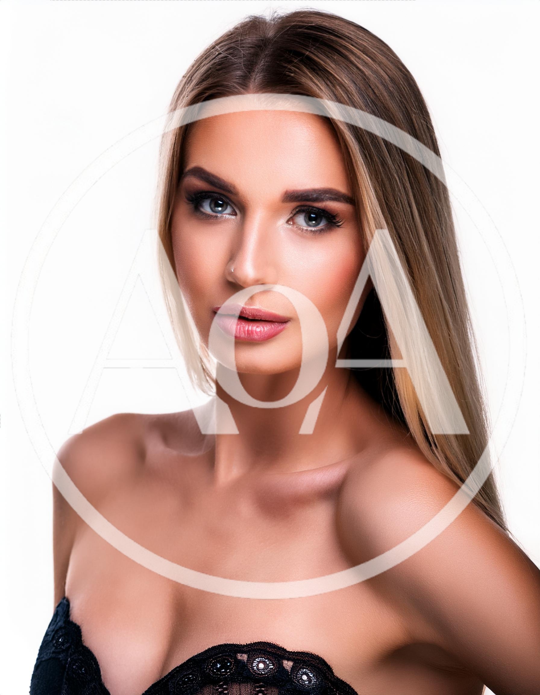 Portrait Of A Beautiful Young Woman With Blonde Hair