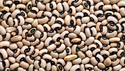 Top View Of Dried Black Eyed Peas