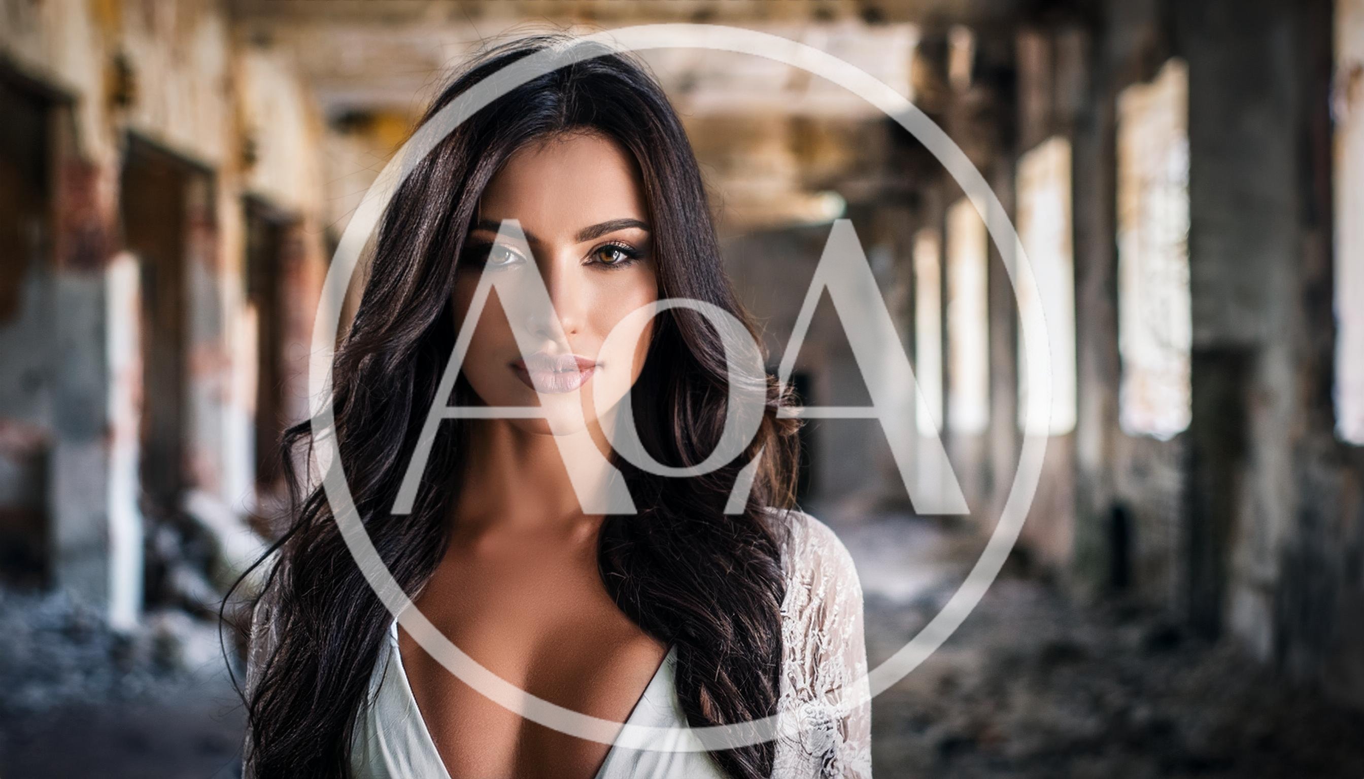 Portrait Of A Beautiful Woman In An Abandoned Building