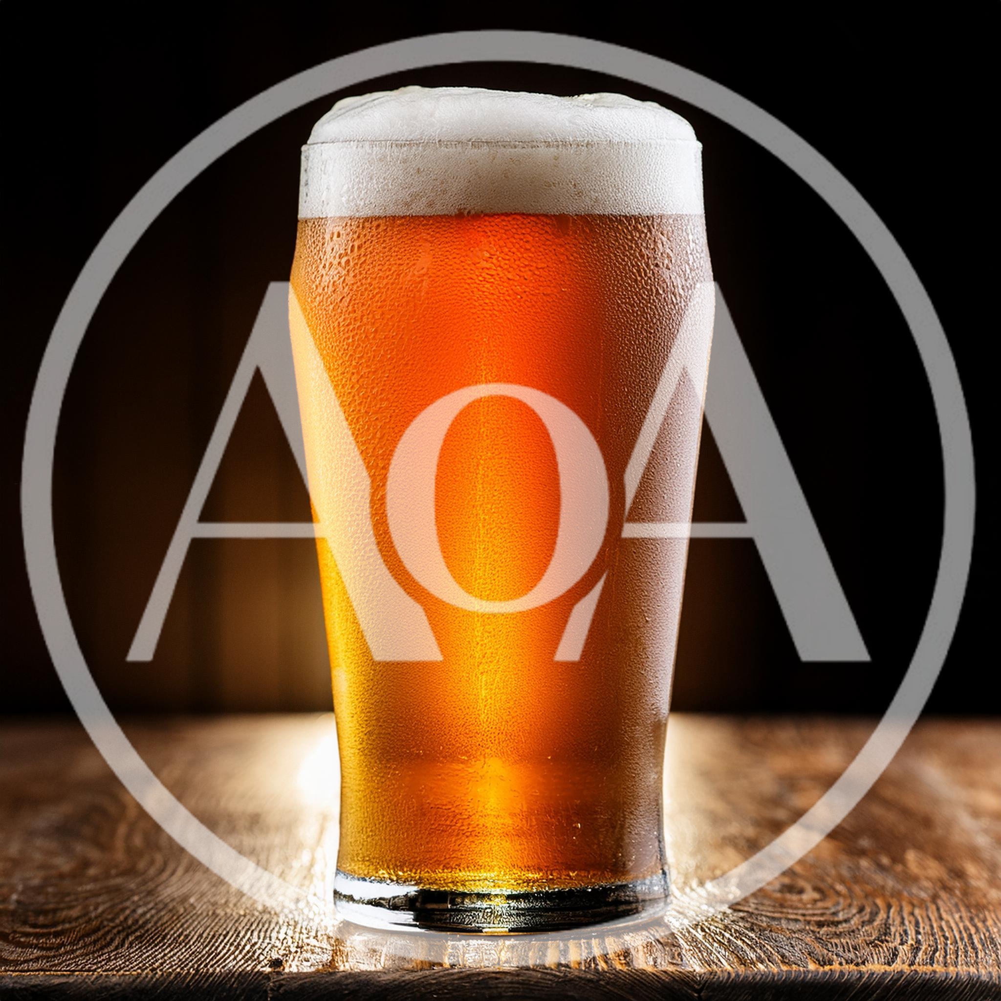Cold Pint Of Craft Beer On Wooden Table
