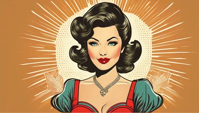 Vintage Pop Art Portrait Of A Glamorous Woman
