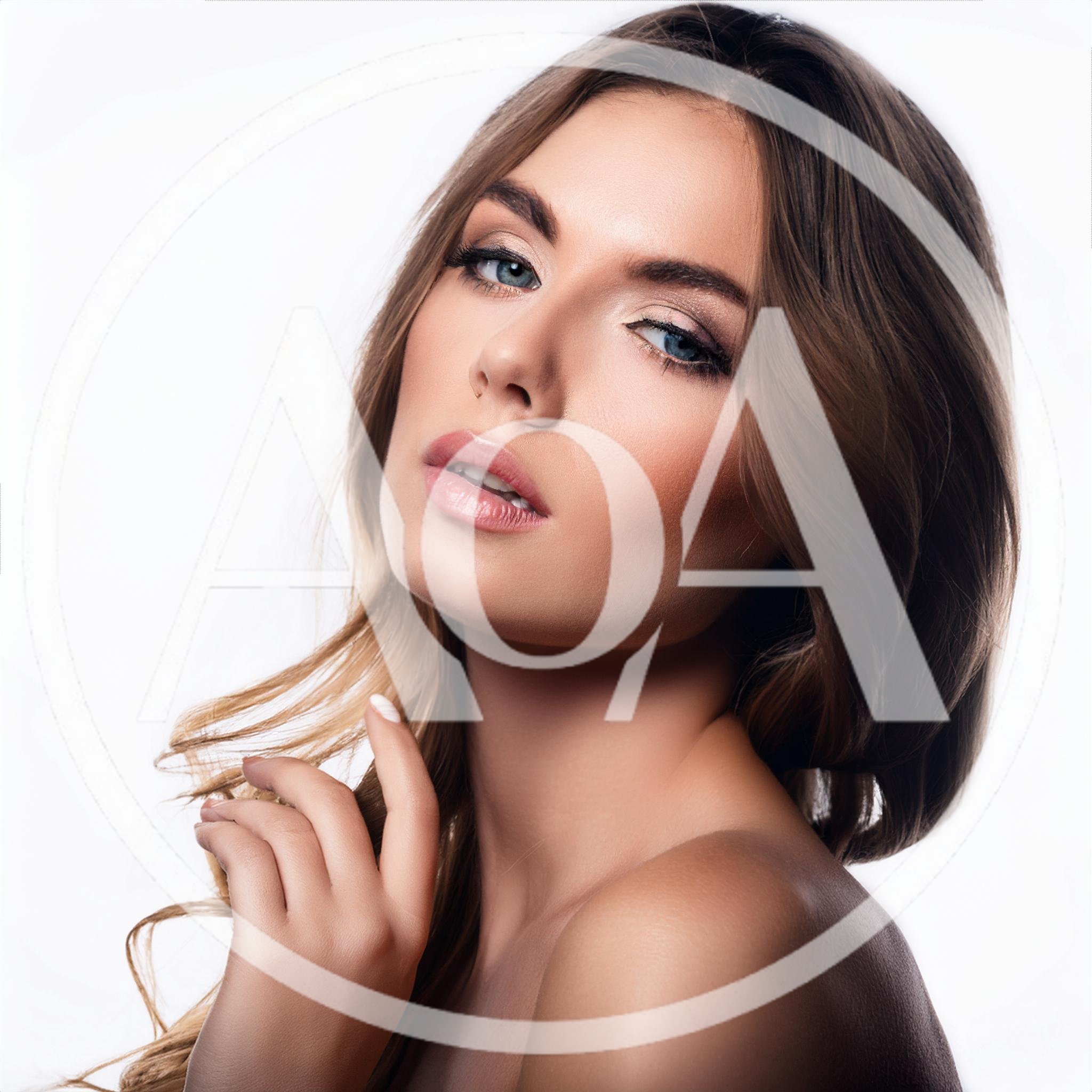 Portrait Of A Beautiful Young Woman With Professional Makeup