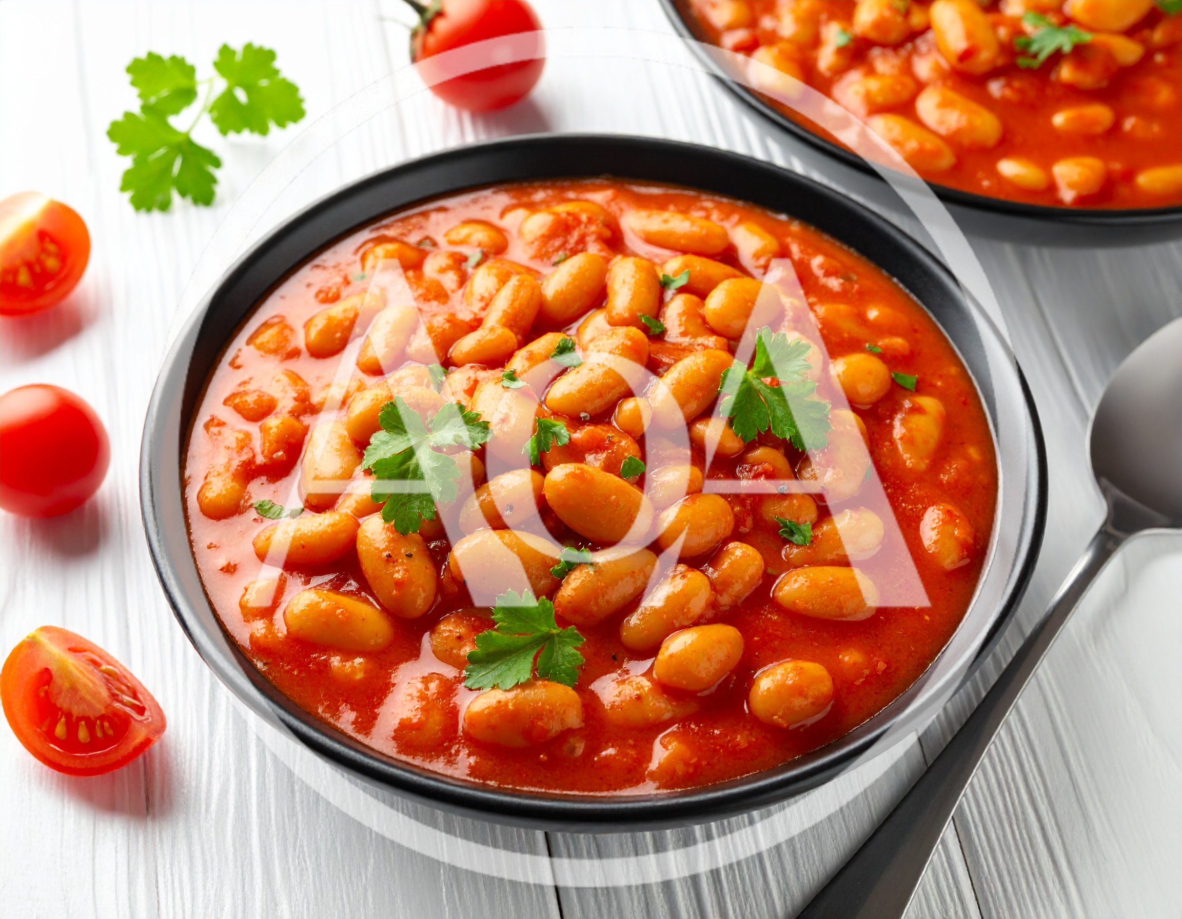 Bowl of Baked Beans in Tomato Sauce